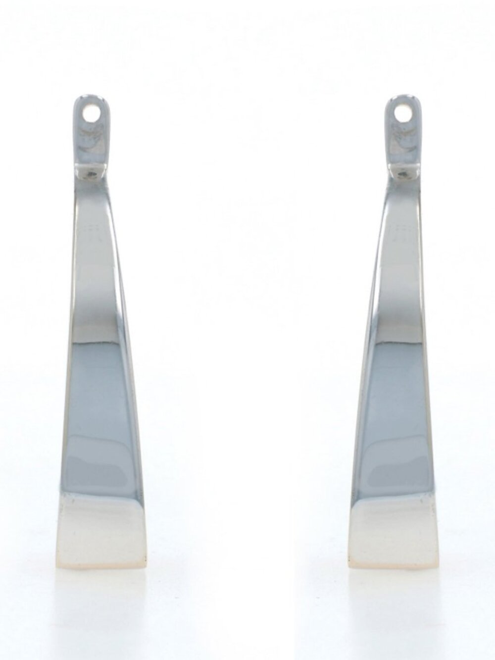 White Gold J-Hook Earring Enhancers - 18k Drop Stud Jackets